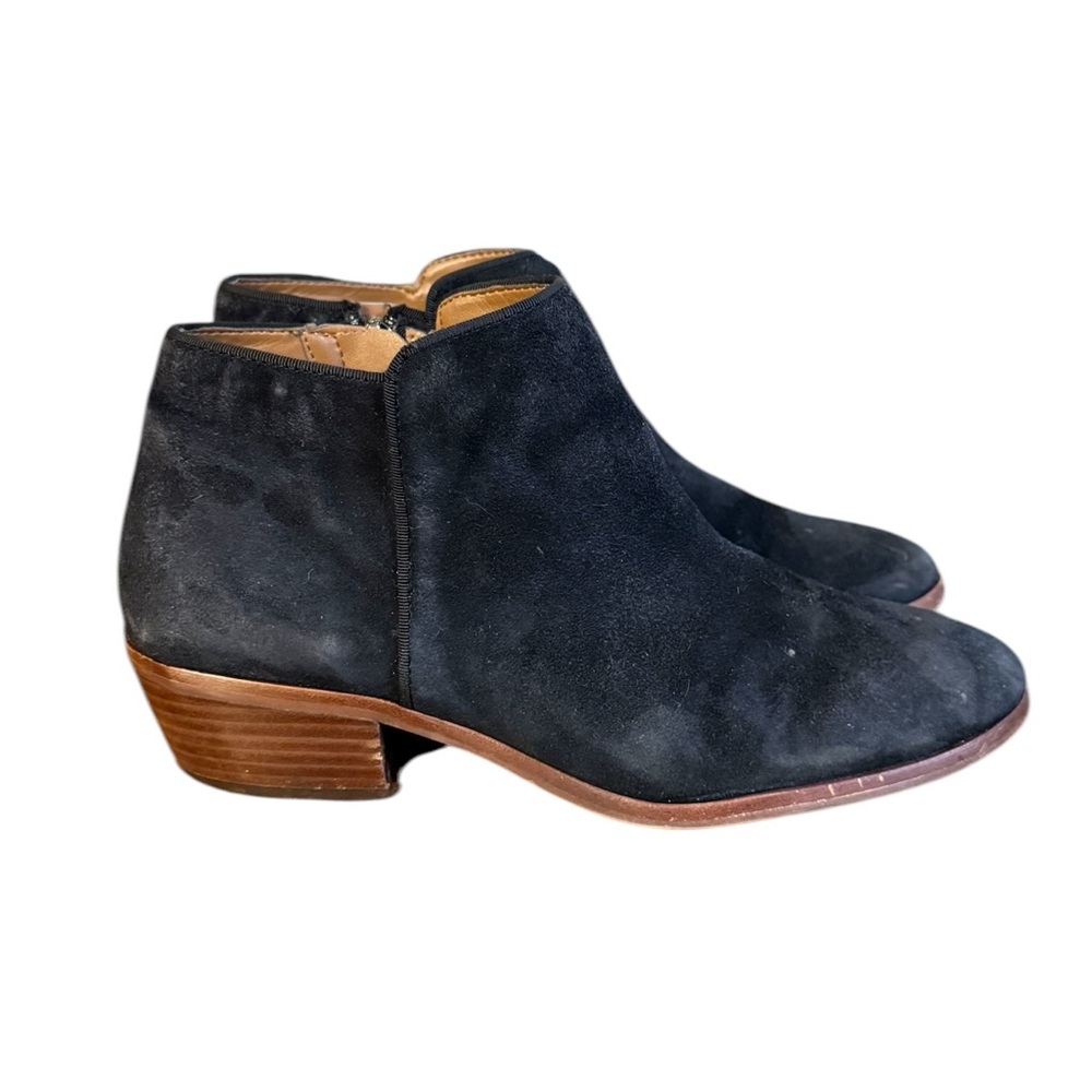 Sam Edelman PETTY ANKLE BOOTIE Black Suede Leather Women’s Size 7.5